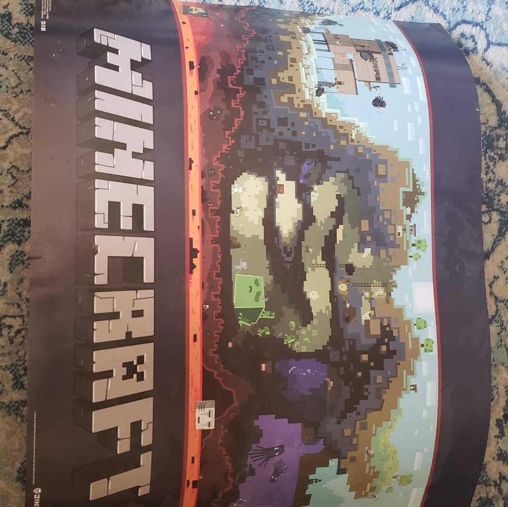 Minecraft lamp and poster